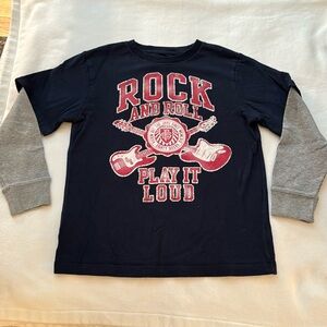 Gap Kids Navy, Red and Gray Long Sleeve Shirt